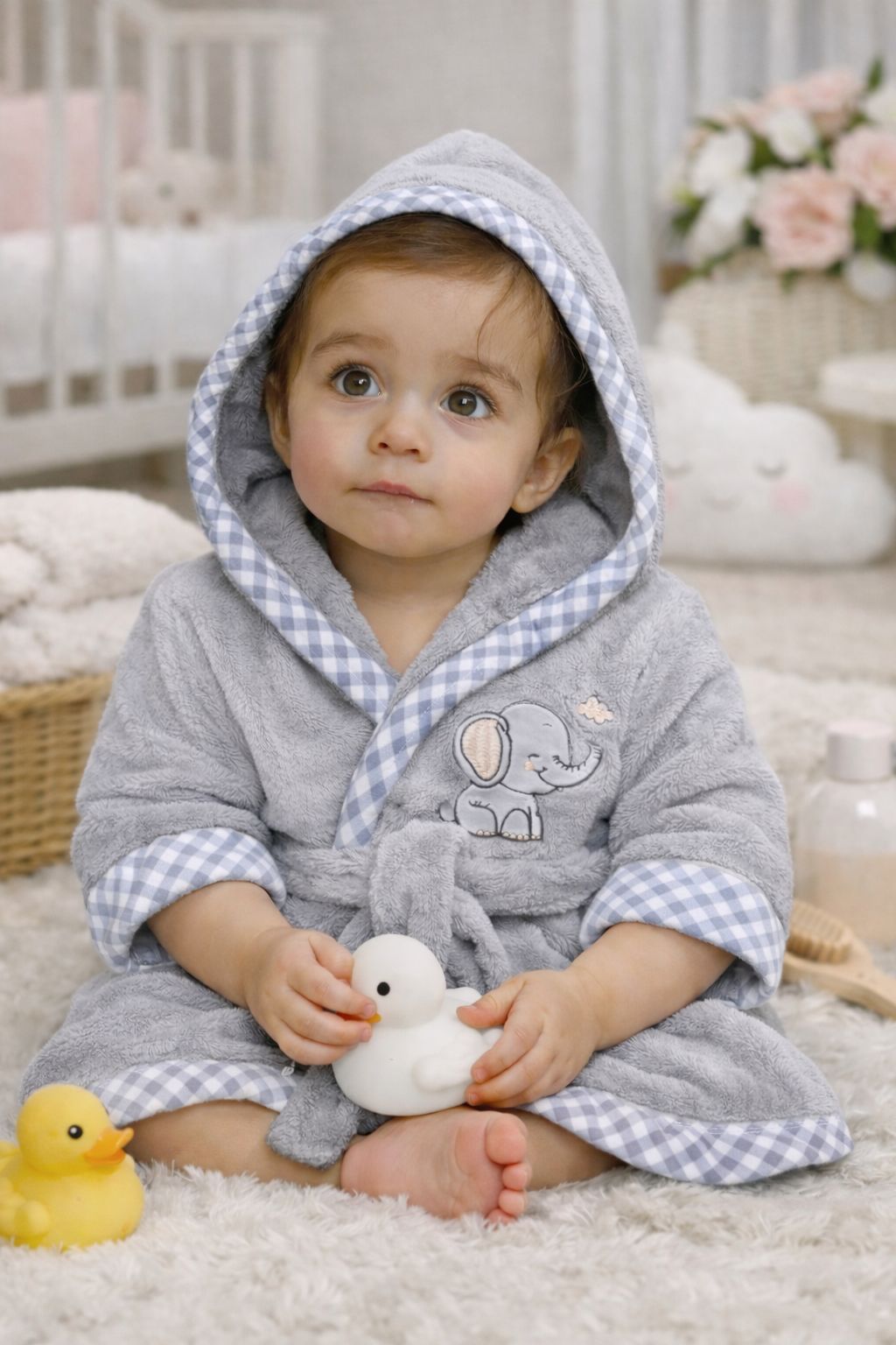Little cloud Hooded Bath Robe